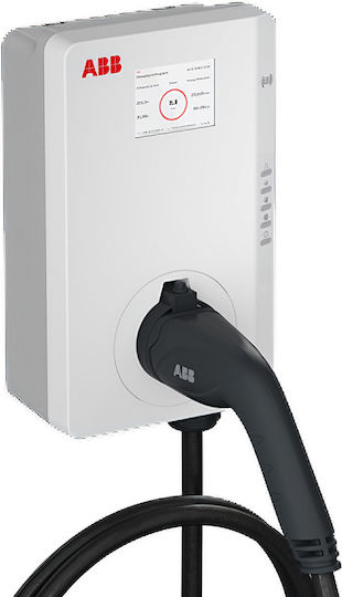 Abb Επιτοίχιος Τριφασικός Σταθμός Φόρτισης 22kW με Ενσωματωμένο Καλώδιο Type 2 (148532)