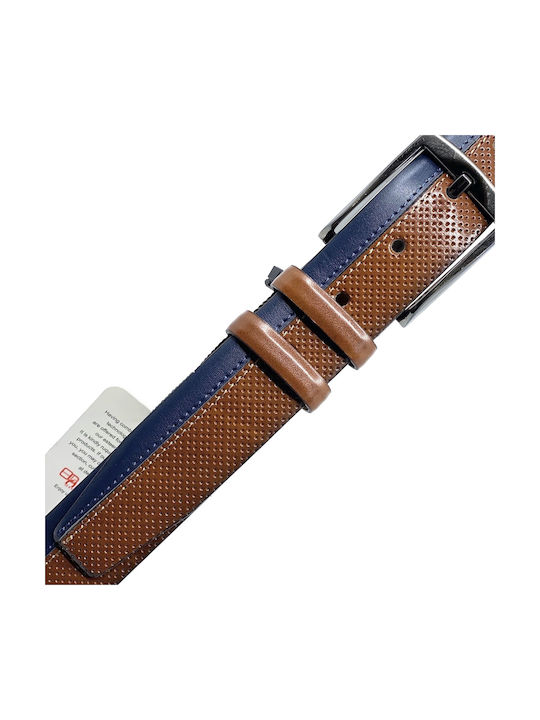 Herren Gürtel aus Künstliches Leder Tabac / Blue