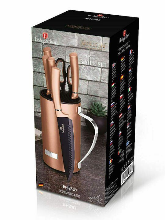Berlinger Haus Metallic Line Set Cuțite cu Suport din Oțel Inoxidabil 7buc