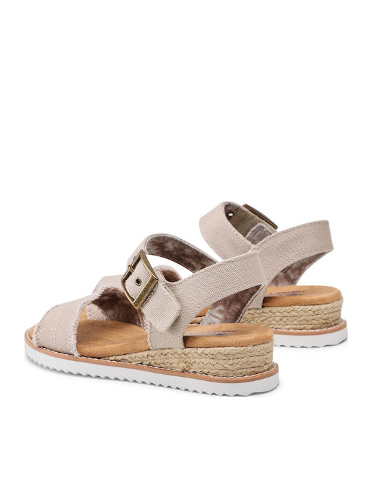 BOBS Desert Kiss Летни дамски платформи в стил еспадрили Taupe