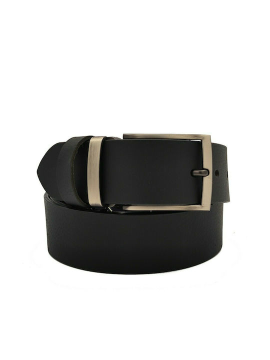 Borsche 0404-54 Men's Leather Belt Black