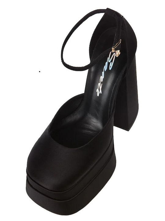 Black High Heels with Strap