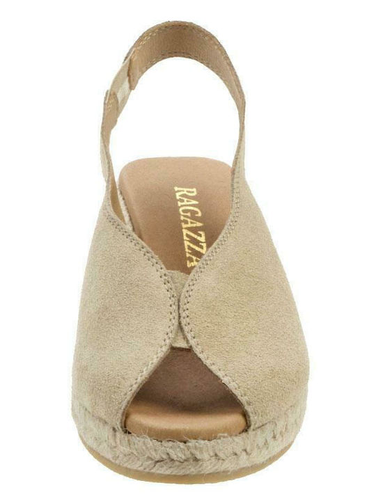 Летни дамски платформи Taupe