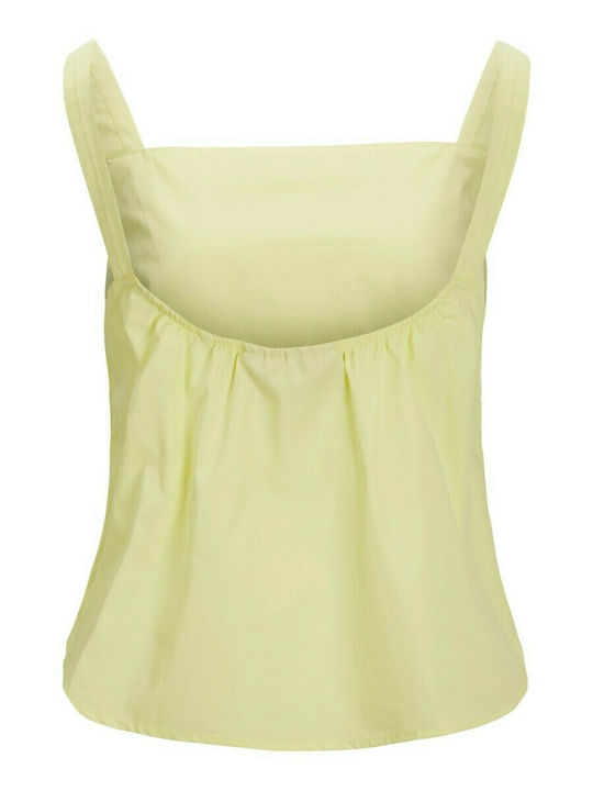Jack & Jones Damen Sommer Bluse Baumwolle mit Trägern Gelb