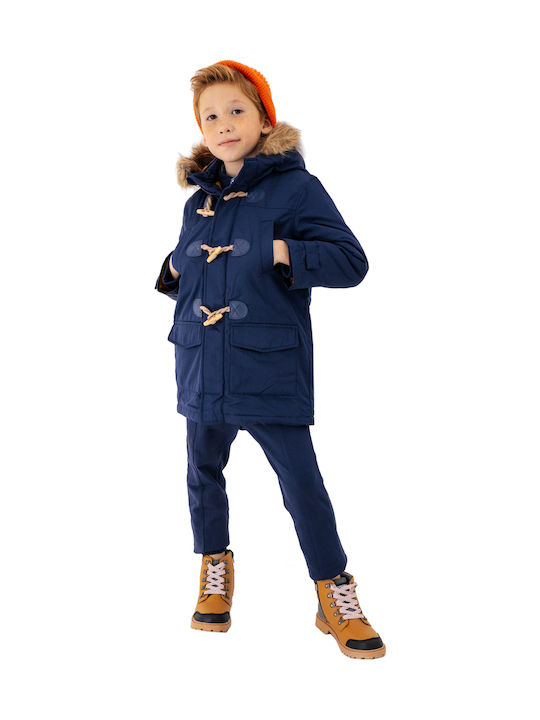 Kids' Coat Montgomery Long with Hood Blue
