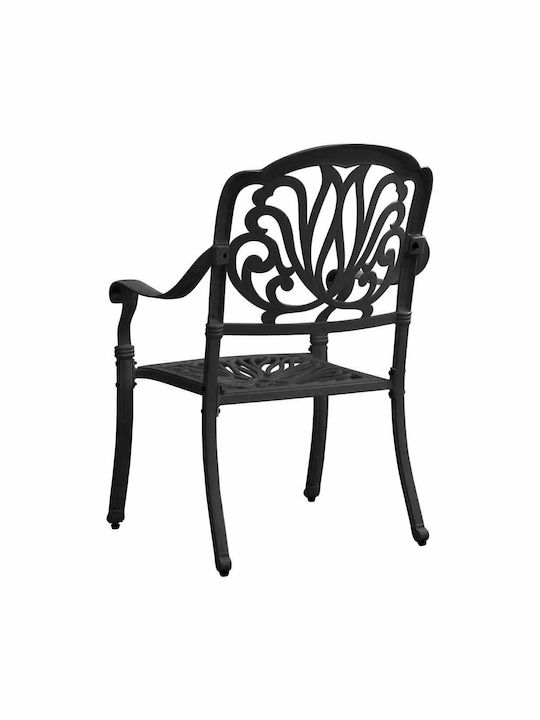 Dining Room Set for Small Outdoor Spaces 3 Pieces Black with Umbrella Holder