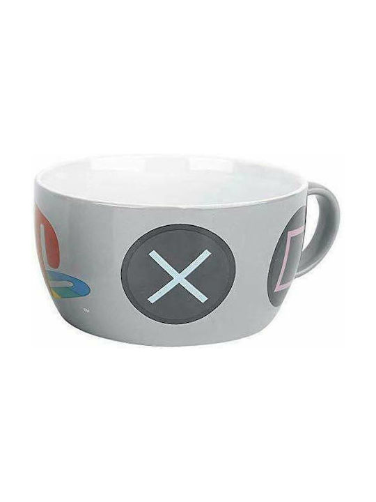 GB eye PlayStation Breakfast Set Classic Κούπα Κεραμική Γκρι 857ml 2τμχ
