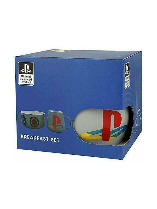 GB eye PlayStation Breakfast Set Classic Κούπα Κεραμική Γκρι 857ml 2τμχ