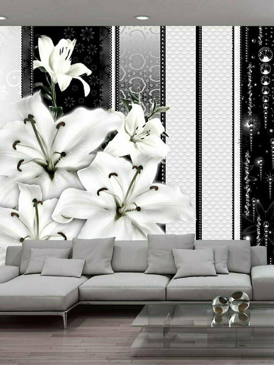 Fototapet de Perete 350x245cm Crying Lilies In White Tesatura Albă