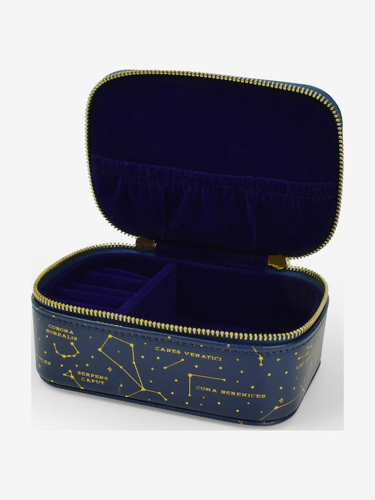 Legami Milano Blue Travel Jewellery Box 13x5.5x9cm