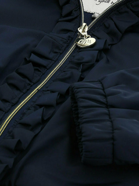 Kids' Casual Jacket Short with Hood Navy Blue
