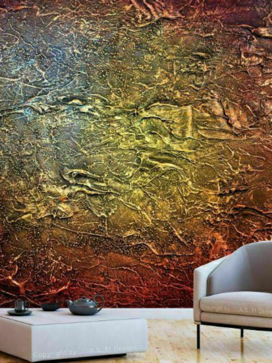 Autocolantă Fototapet de Perete 392x280cm Red Gold Roșie