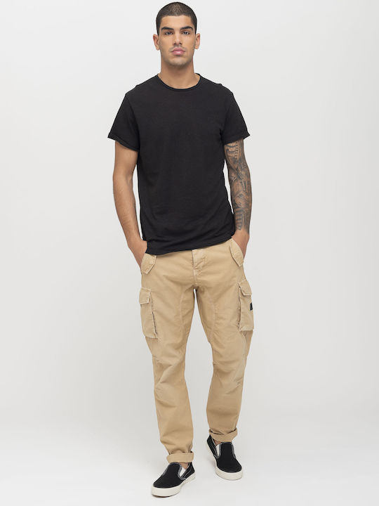 Mauro Ανδρικό Παντελόνι Cargo Relaxed Fit Μπεζ