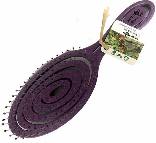Head Jog 08 Straw Brush Purple Hair Brush