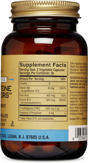 Solgar Gold Specifics Homocysteine Modulators 60 Φυτικές Κάψουλες Unflavoured