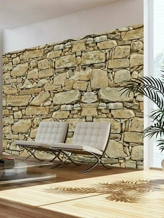 Fototapet de Perete 200x140cm Stone Wall Tesatura Bej