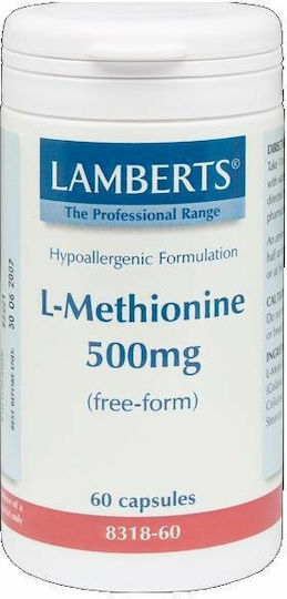 Lamberts L-Methionine 500мг 60 Капсули Unflavoured