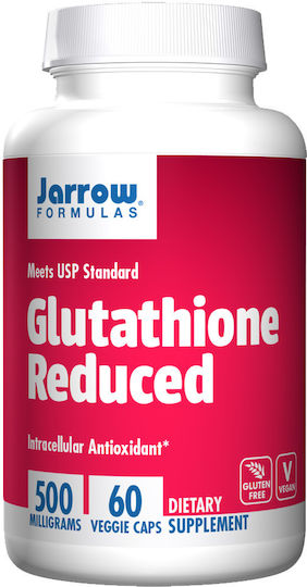 Jarrow Formulas Glutathione Reduced 500mg 60 Herbal Capsules Unflavoured