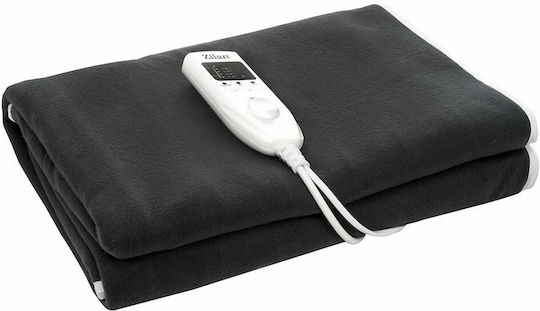 Zilan Pătură Electrică Single Pătură Electrică și Protecție Saltea Pătură de Purtat Cu Temporizator Neagră 60W 80x150cm
