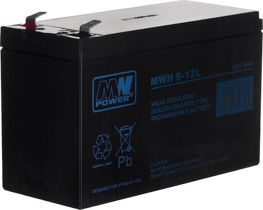 MW Power MWH9-12 Baterie UPS cu Capacitate 9Ah și Tensiune 12V 1buc