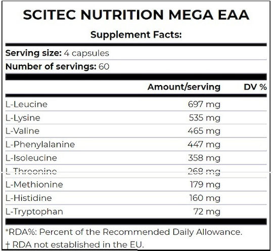 Scitec Nutrition Mega EAA 240 caps