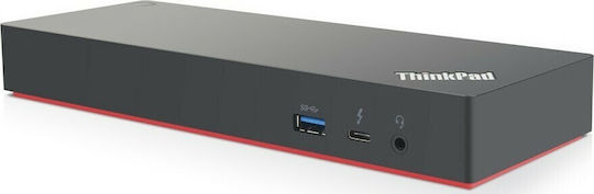 Lenovo ThinkPad Universal 90W USB-C Docking Station with HDMI/DisplayPort 4K PD Ethernet and Support for 3 Monitors Black