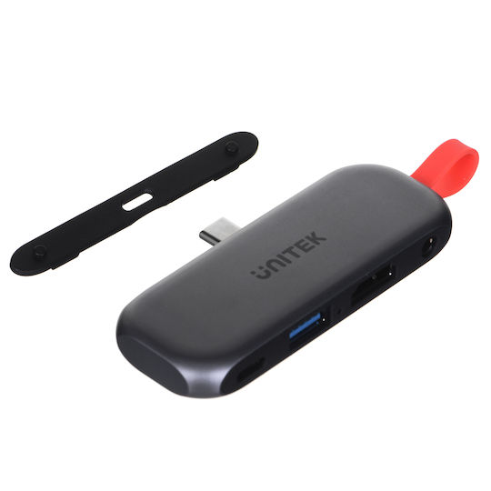 Unitek USB-C Docking Station με HDMI 4K PD Ασημί (D1070A)