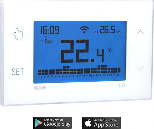 Vemer Tuo Wi-Fi Bianco Цифров Термостат За Стая Smart С Wi-Fi