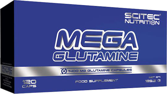 Scitec Nutrition Mega Glutamine 1400мг 120 Капсули Без вкус