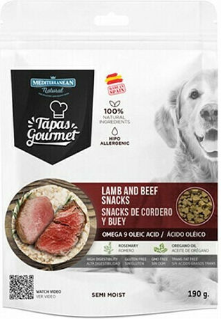 Mediterranean Natural Biscuit Dog Gluten Free with Lamb and Beef 190gr