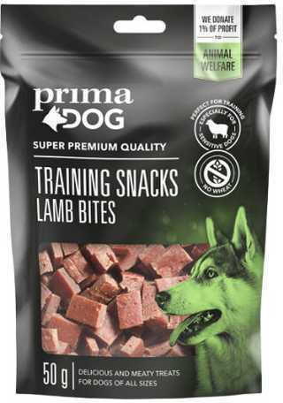 Prima Dog Snacks Bites Λιχουδιές Εκπαίδευσης Σκύλου με Αρνί 50gr