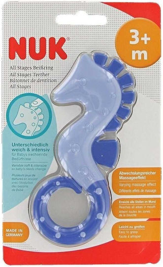 Nuk Seahorse Teething Ring Made of Plastic for 3 m+ Blue