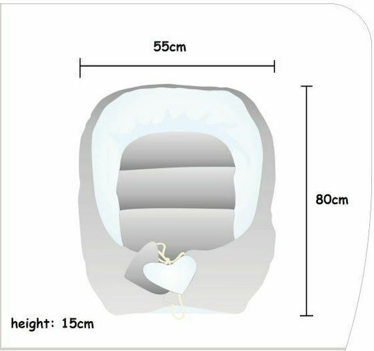 Interbaby Baby Nestkissen Nest Stars Light Blue Interbaby Baby Nestkissen Nest Stars Light Blue