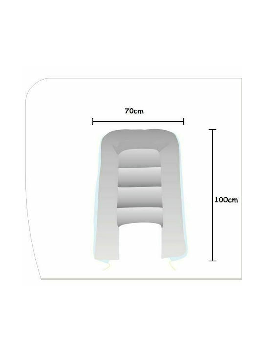 Interbaby Βρεφικό Μαξιλάρι Φωλιά Nest Stars Light Blue