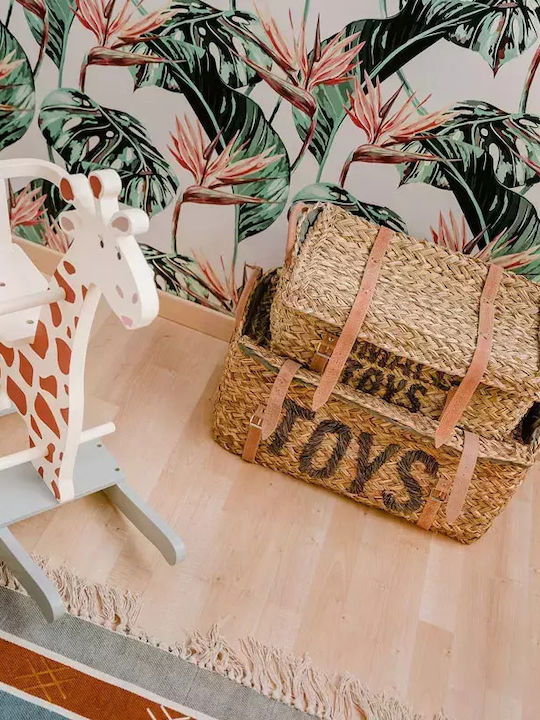 Childhome Παιδικό Κουτί Αποθήκευσης Small Toys Set Of 2 Rattan Basket Μπεζ 52x31x25cm 2τμχ