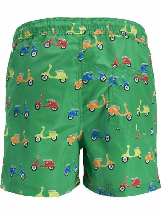 Men's Swimwear Shorts Green with Patterns