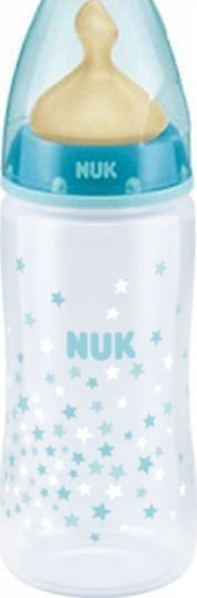Nuk Πλαστικό Μπιμπερό First Choice Plus Temperature Control Κατά των Κολικών με Θηλή Καουτσούκ 300ml για 0+ μηνών Σιέλ Αστεράκια