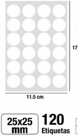 MP Notebook Labels Round 25mm 120pcs