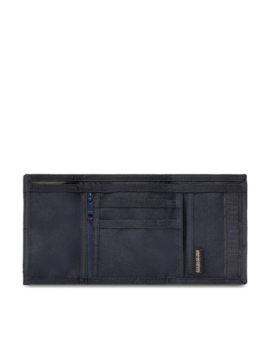Happy Wallet 3 Μικρό Υφασμάτινο Γυναικείο Πορτοφόλι Navy Μπλε