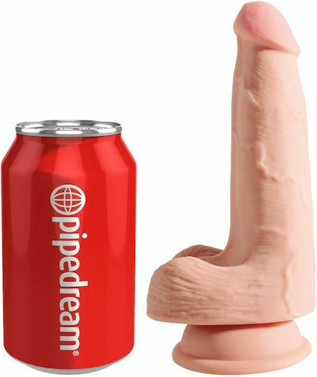 King Cock Triple Density Реалистично дилдо с Топки и Вендуза Плът 13см