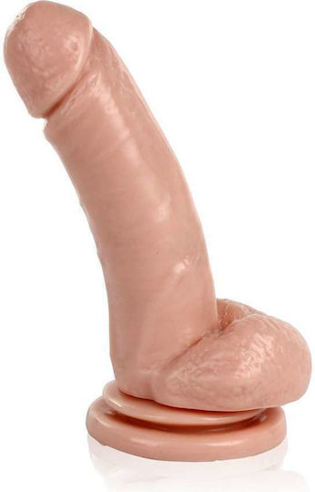 Basix Rubber Works Ρεαλιστικό Dildo με Όρχεις και Βεντούζα Light 20cm