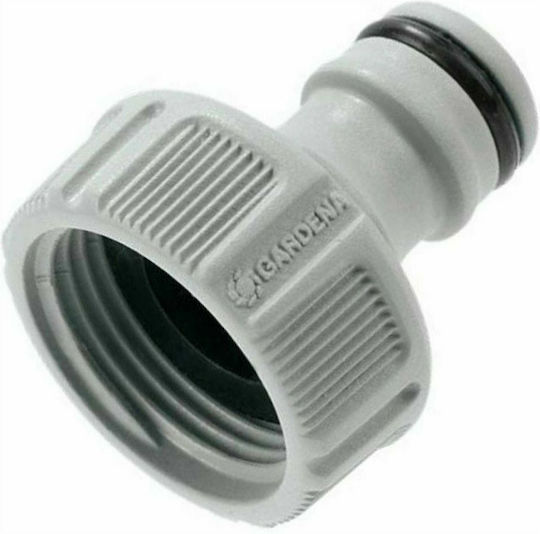 Gardena 18221-50 Ρακόρ Βρύσης και με Σπείρωμα 3/4" με Αρσενικό-Αρσενικό Σπείρωμα 26.5mm Γκρι