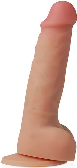 Cyber Silicock Ρεαλιστικό Dildo με Όρχεις και Βεντούζα Flesh 15.5cm