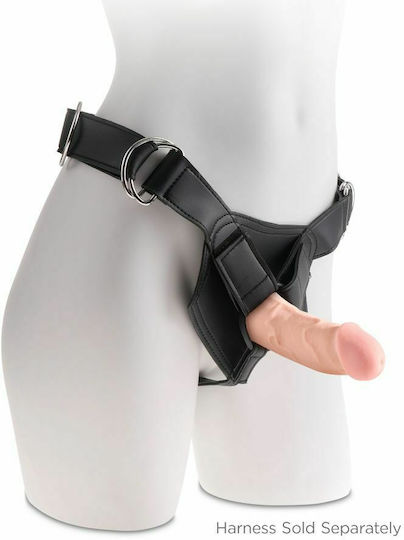 King Cock Triple Density Ρεαλιστικό Dildo με Όρχεις και Βεντούζα Flesh 13cm