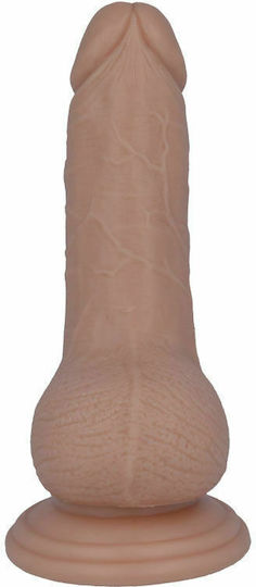 Intense Mr Intense Realistic Cock 8 Γυάλινο Dildo με Όρχεις και Βεντούζα Καφέ 17.6cm