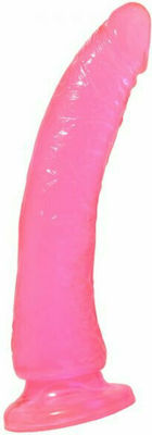Basix Rubber Works Slim Seven Ρεαλιστικό Dildo Σιλικόνης με Βεντούζα Ροζ 17.78cm