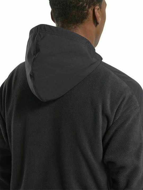 Reebok Wor Men's Cardigan with Hood & Pockets Black