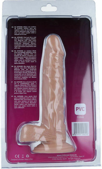 Intense Mr Intense Realistic Cock 21 Glass Dildo with Balls and Suction Cup Flesh 20.1cm