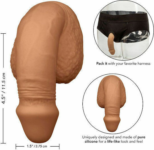 Calexotics Packer Gear Реалистично дилдо с тестиси Tan 13см