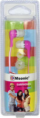 MSonic Ακουστικά Ψείρες In Ear MH132E Ροζ